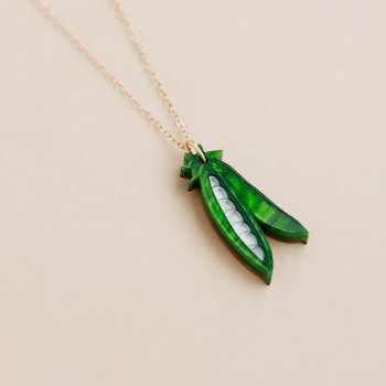 Peas in a Pod Necklace 03 by Wolf and Moon at Of Cabbages and Kings