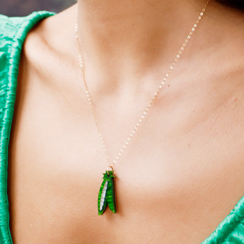 Peas in a Pod Necklace 04 by Wolf and Moon at Of Cabbages and Kings