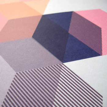 Untitled 106 original geometric screen print (detail) by artist and print maker Emma Studd at Of Cabbages and Kings