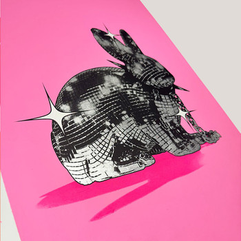 Bunny (Pink) Disco Screen Print (detail) by Luke Marsh at Of Cabbages and Kings