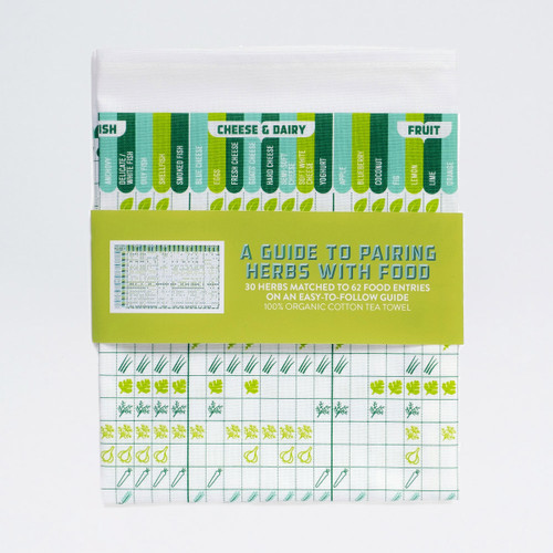 A Guide To Pairing Herbs With Food Tea Towel by Stuart Gardiner at Of Cabbages and Kings