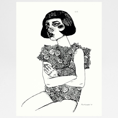 Blossomings screen print by Marcelina Amelia at Of Cabbages and Kings.