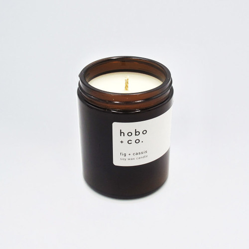 Fig + Cassis Scented Soy Wax Candle by Hobo + Co. at Of Cabbages and Kings