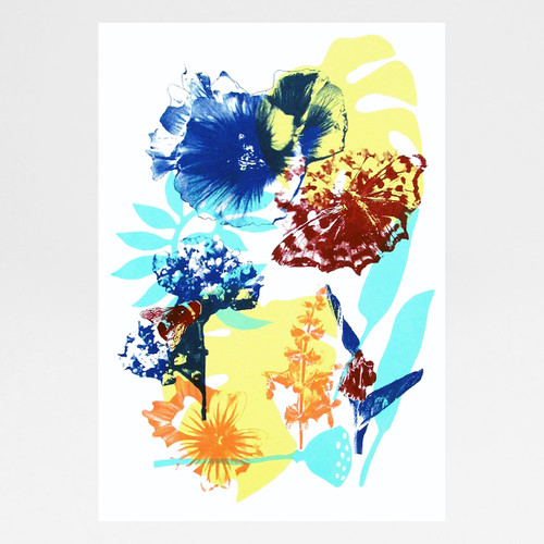 Spring Flowers screen print by Melissa North at Of Cabbages and Kings