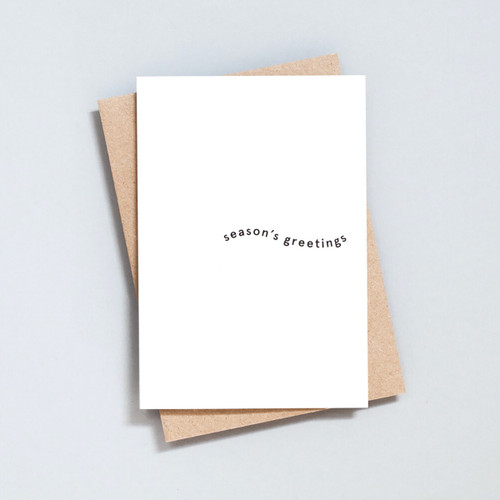 Single Season's Greetings Christmas Card by Ola at Of Cabbages and Kings