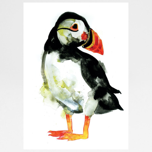 Puffin screen print by Gavin Dobson at Of Cabbages and Kings