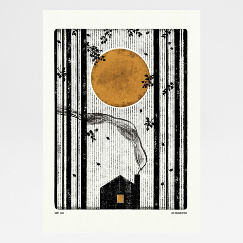 Smoky Cabin Print by Luke Holcombe Studio at Of Cabbages and Kings