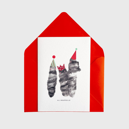 All Wrapped Up Christmas Card by Atelier Chop at Of Cabbages and Kings