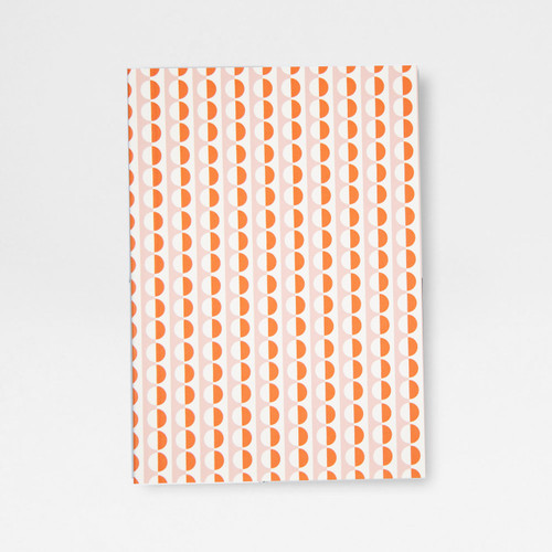 A5 Ruled Layflat Notebook - Sophie Print in Pink + Orange by Ola Studio Stationery at Of Cabbages and Kings