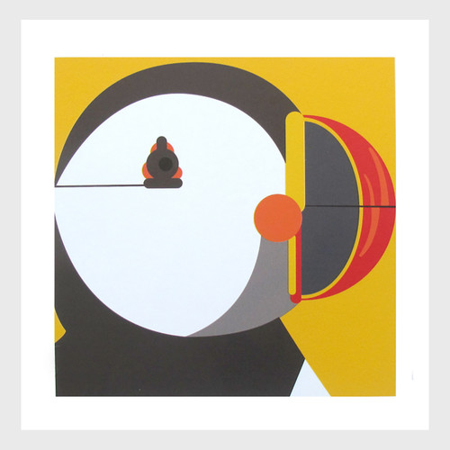 Puffin Yellow (Large) Fine Art Print by Julio Guerra at Of Cabbage and Kings