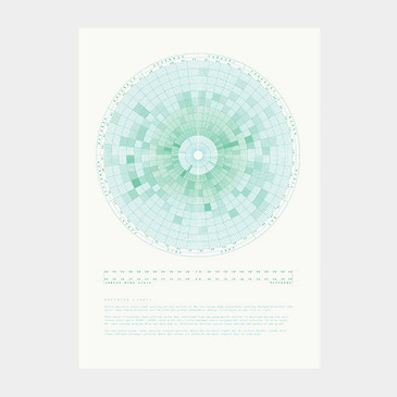 Aurora - Northern Lights (Green) risograph print by Ploterre at Of Cabbages and Kings