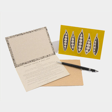 Vegan Vegetable Recipe Notecards - Pack of 4 - (open) by Studio Wald at Of Cabbages and Kings