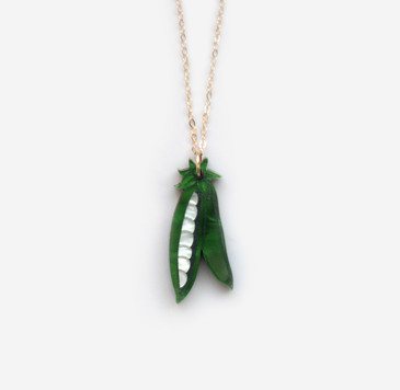 Peas in a Pod Necklace by Wolf and Moon at Of Cabbages and Kings