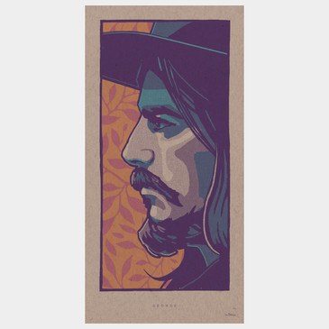 George Harrison - Beatles Portraits - Art Print - Liam Devereux -Of Cabbages and Kings