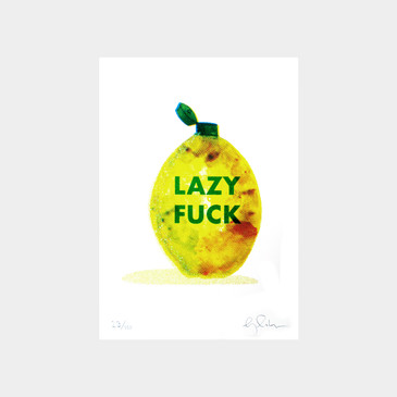 Lazy Fuck Mini (Jif Lemon) Screen Print by Gavin Dobson at Of Cabbages and Kings