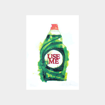 Use Me Mini (Washing-Up Liquid) Screen Print by Gavin Dobson at Of Cabbages and Kings