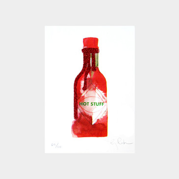 Hot Stuff Mini (Chilli Pepper Sauce) Screen Print by Gavin Dobson at Of Cabbages and Kings