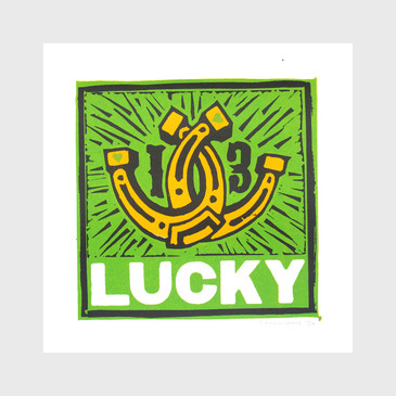 Lucky - Horseshoe Sailor's Tattoo Screen Print by Gareth Williams at Of Cabbages and Kings