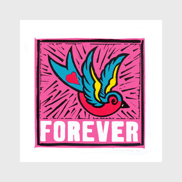 Forever - Swallow Sailor's Tattoo Screen Print by Gareth Williams at Of Cabbages and Kings
