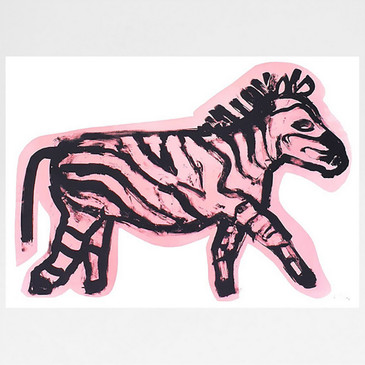 Zebedy screen print by Gavin Dobson at Of Cabbages and Kings