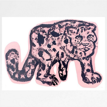 Pink Panther screen print by Gavin Dobson at Of Cabbages and Kings