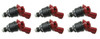 Set of 6 Racing Performance Fuel Injectors 1000 cc/min at 43 PSI