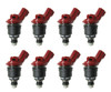 Set of 8 Racing Performance Fuel Injectors 275 cc/min at 43 PSI