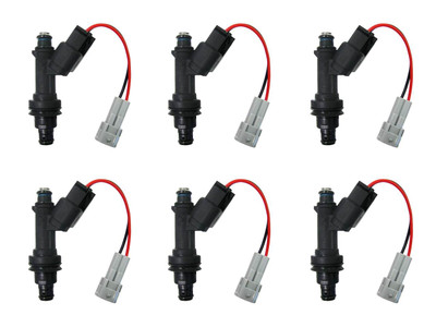 Set of 6 Racing Performance Fuel Injectors 650 cc/min at 43 PSI