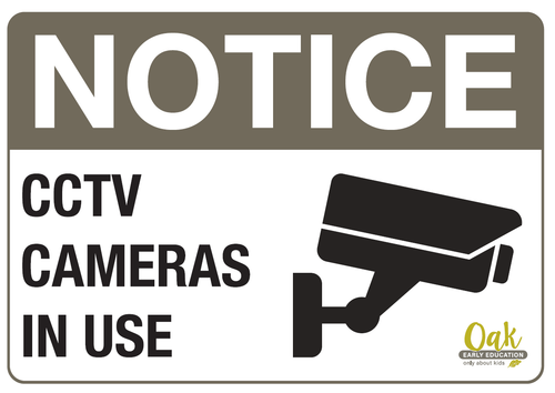 OAK - A4 polypropylene CCTV sign
