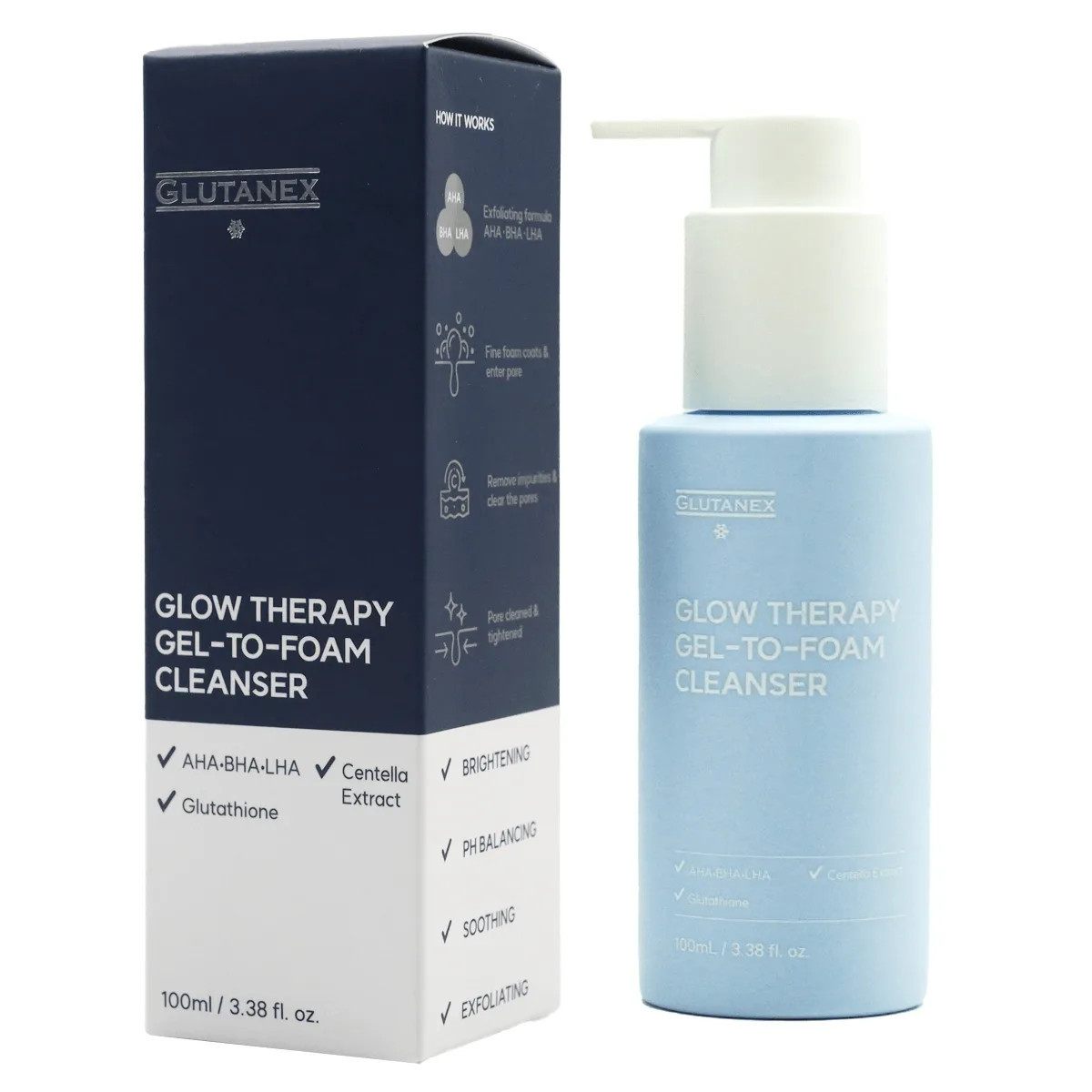 Glutanex Glow Therapy Gel-to-Foam Cleanser