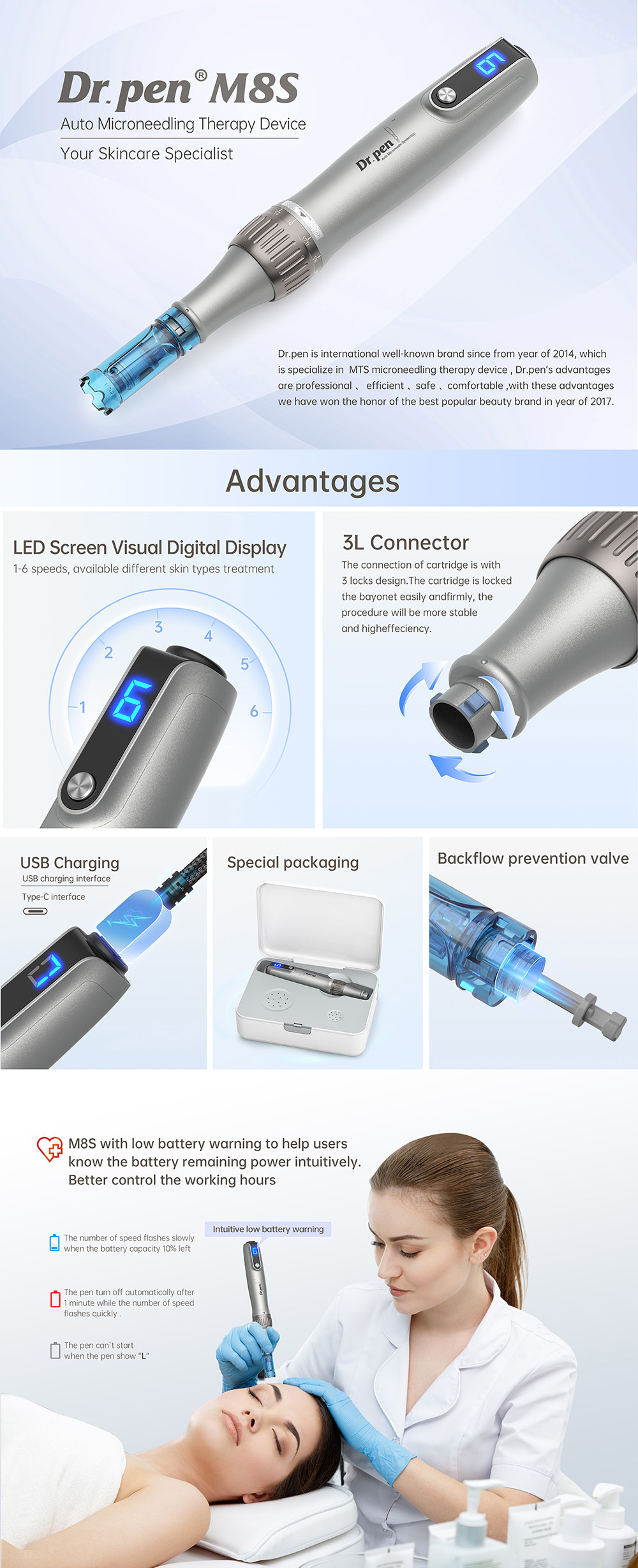 【通電確認済み】ダーマペン　dr.pen m8s 通電確認済み】ダーマペン dr.pen m8s