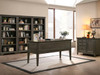 San Mateo Half-Ped Desk- Grey or Tuscan Brown