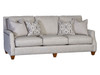 Transitional fabric sofa with nailhead trim, English arm