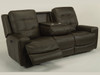 Wicklow reclining sofa with power headrest and fold down console