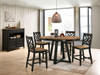 Harper collection counter high round table with barstools