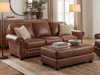 7500 Almond with Paisley Leather Sofa group