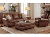 7500 Almond with Paisley Leather Sofa group