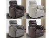  Radius Leather Power Reclining Swivel Glider 