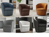 Barolo Leather Swivel Club chair- 