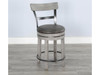 Rustic swivel barstool with backs (3 colors)
