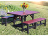 Picnic table and benches