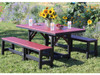Picnic table and benches