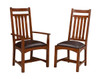 Oak Park Narrow Slat Side Chair
•Wide Slat and Narrow Slat style options allow for individual set customization
•Chairs and barstools feature high quality bonded leather cushion seats
•Barstool stretchers have a protective metal plate covering
