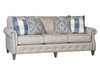 Tufted base traditional sofa in fabric