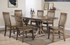 Carmel 78" table and chairs in Rustic Brown 