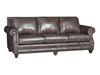 9000 Leather Sofa shown with Nailhead trim, can be ordered without Nailhead