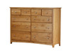 Shaker 10 Drawer Dresser with Extra Deep Bottom Drawers