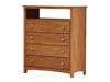 Shaker Media Chest with open storage for Media Components