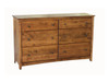 Shaker 6 Drawer Dresser