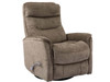 Gemini Heather Swivel Recliner with adjustable headrest. Manual recliner with long handled Assist lever.